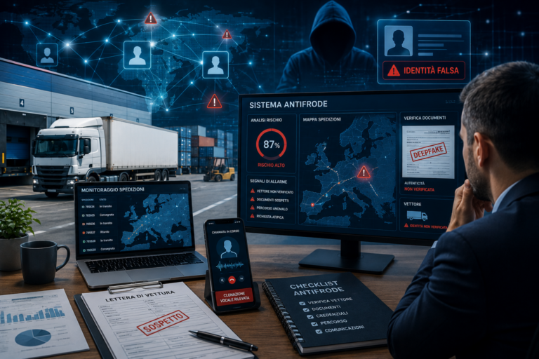 Frodi nella logistica: falsi vettori, deepfake e AI cambiano il rischio nella supply chain